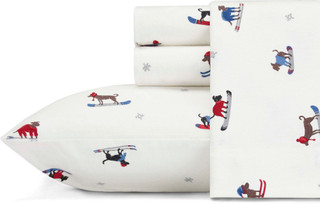 Thumbnail 2: Eddie Bauer Eddie Bauer Ski Patrol Flannel Sheet Set 
