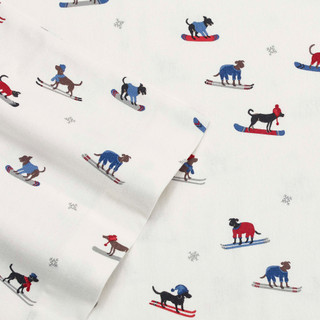 Thumbnail 7: Eddie Bauer Eddie Bauer Ski Patrol Flannel Sheet Set 