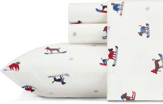 Thumbnail 4: Eddie Bauer Eddie Bauer Ski Patrol Flannel Sheet Set 