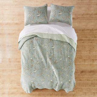 Thumbnail 10: Levtex Home Lyon Teal Reversible Quilt & Sham Set 