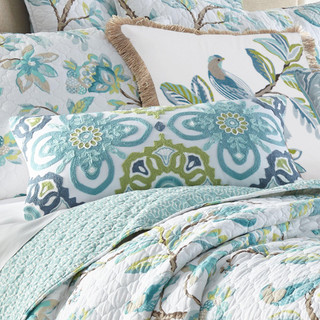 Thumbnail 2: Levtex Home Cressida Medallions Teal Ground Decorative Pillow 