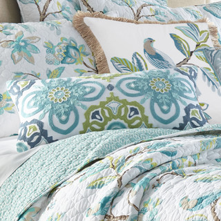 Thumbnail 2: Levtex Home Cressida Medallions Teal Ground Decorative Pillow 