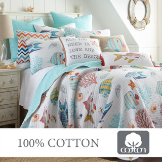 Thumbnail 8: Levtex Home Barrier Reef Reversible Quilt & Sham Set 