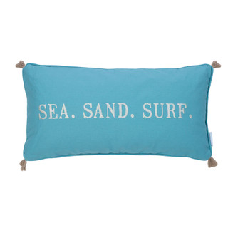 Thumbnail 1: Levtex Home Blue Maui Embroidered with Tassels Decorative Pillow 