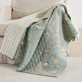 Thumbnail 1: Levtex Home Lyon Teal Reversible Quilted Throw 
