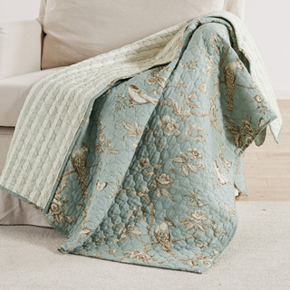 Thumbnail 1: Levtex Home Lyon Teal Reversible Quilted Throw 