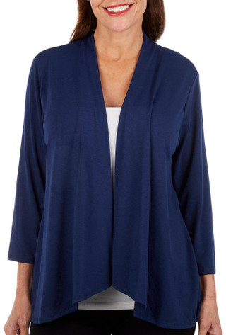 Thumbnail 1: Notations Notations Womens Solid Open Cardigan 