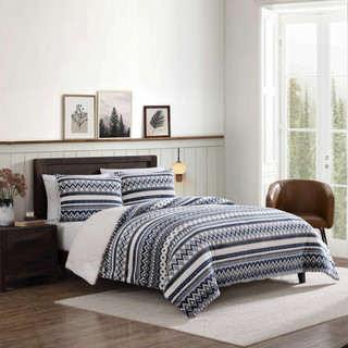 Thumbnail 4: Eddie Bauer Shelton Fair Isle Reversible Comforter-Sham Set 