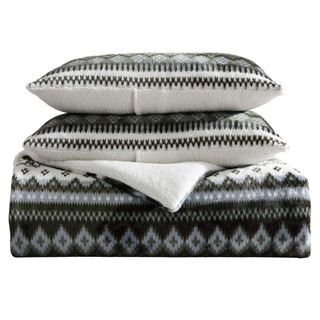 Thumbnail 21: Eddie Bauer Shelton Fair Isle Reversible Comforter-Sham Set 