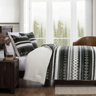 Thumbnail 12: Eddie Bauer Shelton Fair Isle Reversible Comforter-Sham Set 