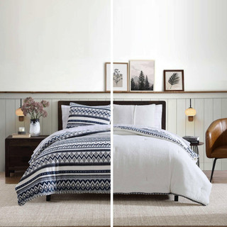 Thumbnail 15: Eddie Bauer Shelton Fair Isle Reversible Comforter-Sham Set 