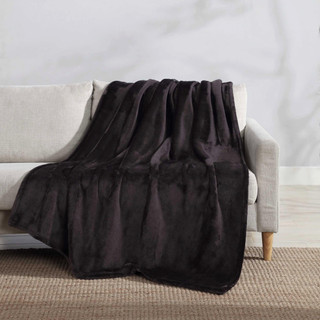 Thumbnail 1: Eddie Bauer Ultra Lux Plush Solid Reversible Throw 