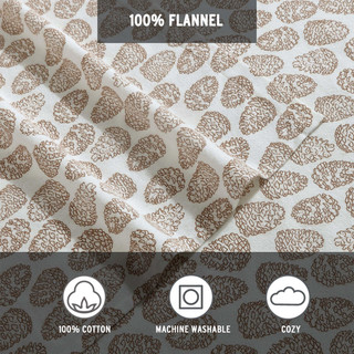Thumbnail 17: Eddie Bauer Little Creek Pine Cone Flannel Sheet Set 
