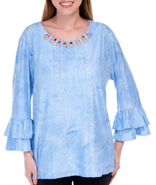 Thumbnail 1: Coral Bay Coral Bay Womens Sequin Embellished 3/4 Sleeve Top 
