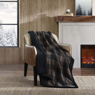 Thumbnail 1: Eddie Bauer Cabin Plaid Reversible Throw 