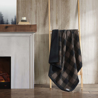 Thumbnail 3: Eddie Bauer Cabin Plaid Reversible Throw 