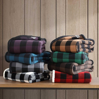 Thumbnail 5: Eddie Bauer Cabin Plaid Reversible Throw 