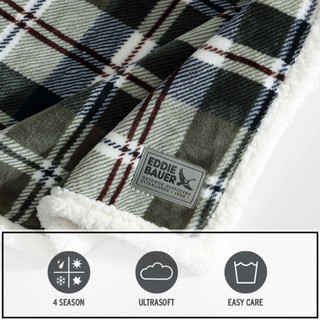 Thumbnail 5: Eddie Bauer Trailhead Plaid Reversible Throw 