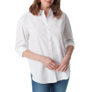 Thumbnail 1: Gloria Vanderbilt Gloria Vanderbilt Womens Solid 3/4 Sleeve Buttoned Shirt 