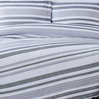 Thumbnail 6: Truly Soft Truly Soft Curtis Stripe Quilt Set 