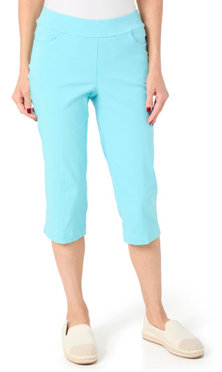 Thumbnail 1: Erin London Erin London Womens Solid Pull-On Capris 