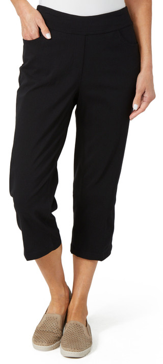 Thumbnail 2: Erin London Erin London Womens Solid Pull-On Capris 