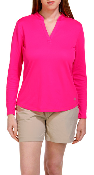 Thumbnail 7: REEL LEGENDS Reel Legends Womens Solid Freeline Mandarin Long Sleeve Top 