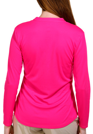Thumbnail 4: REEL LEGENDS Reel Legends Womens Solid Freeline Mandarin Long Sleeve Top 