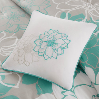 Thumbnail 10: Madison Park Madison Park Lola Aqua 7-pc. Comforter Set 
