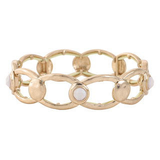 Thumbnail 1: Bella UNO Bella Uno Gold-Tone Rose Quartz Bracelet 