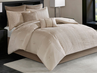 Thumbnail 2: Madison Park Madison Park Camelia 8-pc. Embroidered Comforter Set 