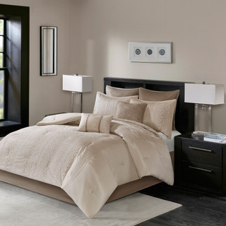 Thumbnail 6: Madison Park Madison Park Camelia 8-pc. Embroidered Comforter Set 