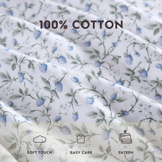 Thumbnail 20: Laura Ashley Laura Ashley Bramble Vine Cotton Sateen Sheet Set 