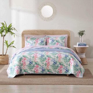 Thumbnail 3: Tommy Bahama Island Orchid Reversible Quilt & Sham Set 