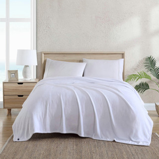Thumbnail 1: Tommy Bahama Ultra Soft Solid Plush Fleece Blanket 