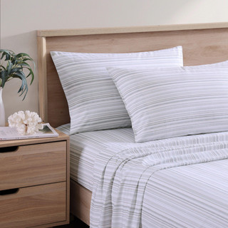 Thumbnail 8: Tommy Bahama Kahanu Stripe Cotton Percale Reversible Sheet Set 