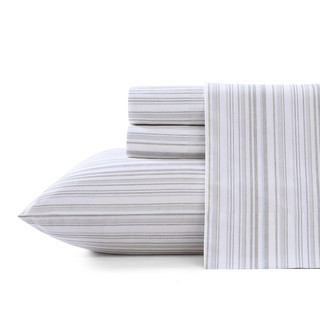 Thumbnail 2: Tommy Bahama Kahanu Stripe Cotton Percale Reversible Sheet Set 