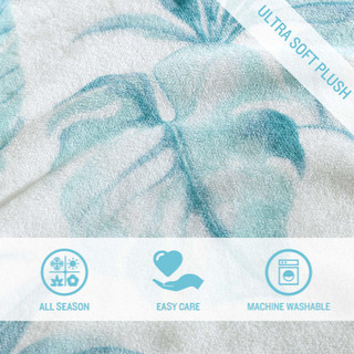 Thumbnail 5: Tommy Bahama Waimea Bay Ultra Soft Plush Fleece Reversible Throw 