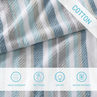 Thumbnail 6: Tommy Bahama Ocean Bay Stripe Cotton Terry Towel Set, 3pc 