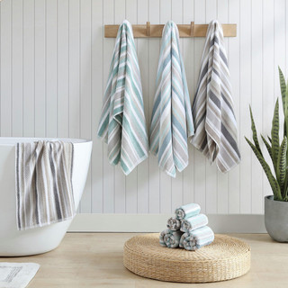 Thumbnail 8: Tommy Bahama Ocean Bay Stripe Cotton Terry Towel Set, 3pc 