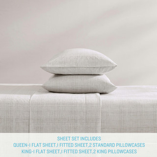 Thumbnail 7: Tommy Bahama Raffia Linen Cotton Percale 4-Piece Sheet Set 
