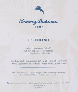 Thumbnail 2: Tommy Bahama Tommy Bahama 3 Pc Makena Cotton Reversible Quilt Set 