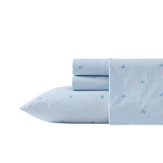 Thumbnail 9: Laura Ashley Laura Ashley Turtle Gingham Cotton Percale Sheet Set 