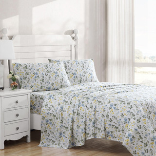 Thumbnail 1: Laura Ashley Laura Ashley Meadow Floral Cotton Sateen Sheet Set 
