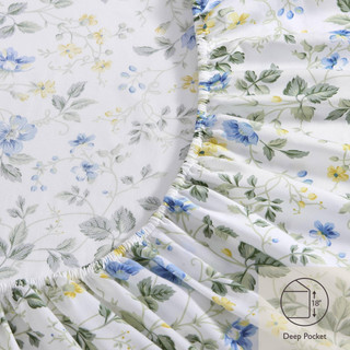 Thumbnail 18: Laura Ashley Laura Ashley Meadow Floral Cotton Sateen Sheet Set 