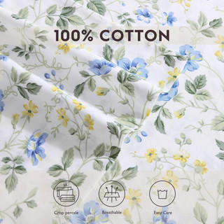 Thumbnail 19: Laura Ashley Laura Ashley Meadow Floral Cotton Sateen Sheet Set 