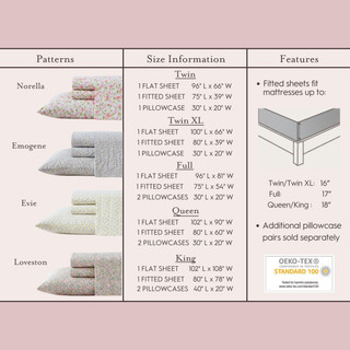 Thumbnail 74: Laura Ashley Laura Ashley Loveston Cotton Percale Sheet Set 