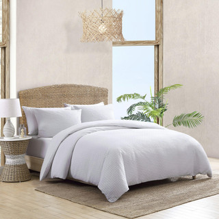 Thumbnail 4: Tommy Bahama Basketweave Solid 3-Piece Duvet Cover Set 