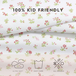 Thumbnail 32: Laura Ashley Mae Ultra Soft Microfiber Kid Friendly Sheet Set 