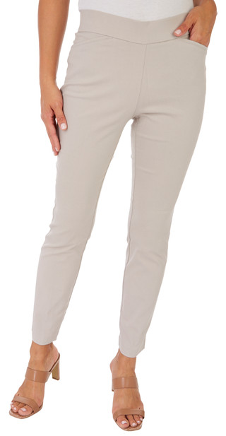Thumbnail 1: Coral Bay Coral Bay Petite 28 in. Solid Millenium Slimming Pants 